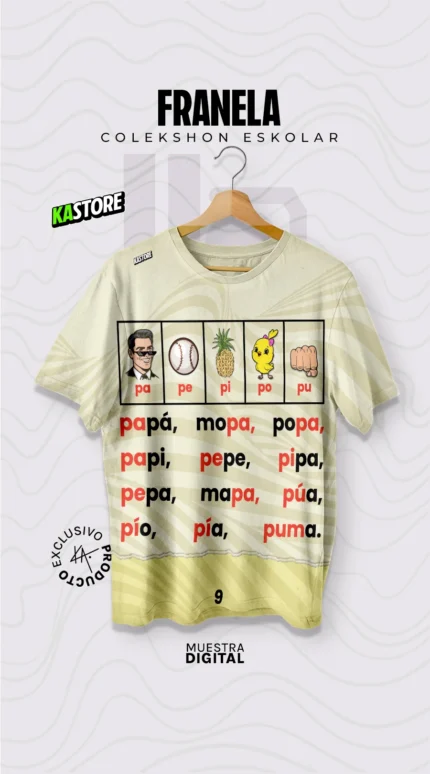 Franela FullPrint - MiJar Pa Pe Pi Po Pu